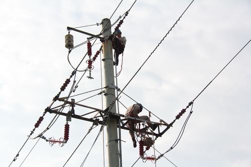 國網(wǎng)霞浦供電公司加裝線路避雷器，保障兩節(jié)期間電網(wǎng)可靠性