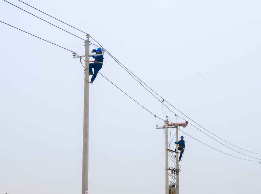 阿拉善供電公司：電網(wǎng)健康“體檢”，從登桿開(kāi)始
