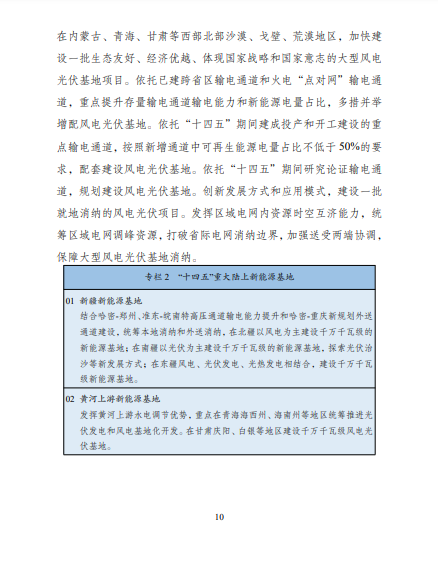 發(fā)改委、能源局等九部委聯(lián)合印發(fā)發(fā)布“十四五”可再生能源規(guī)劃！
