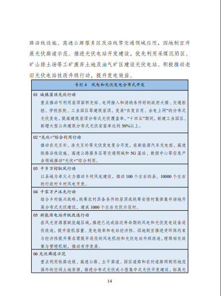 發(fā)改委、能源局等九部委聯(lián)合印發(fā)發(fā)布“十四五”可再生能源規(guī)劃！
