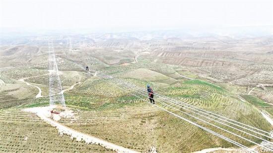 “寧電入湘”寧夏段成功跨越特高壓天中線(xiàn)